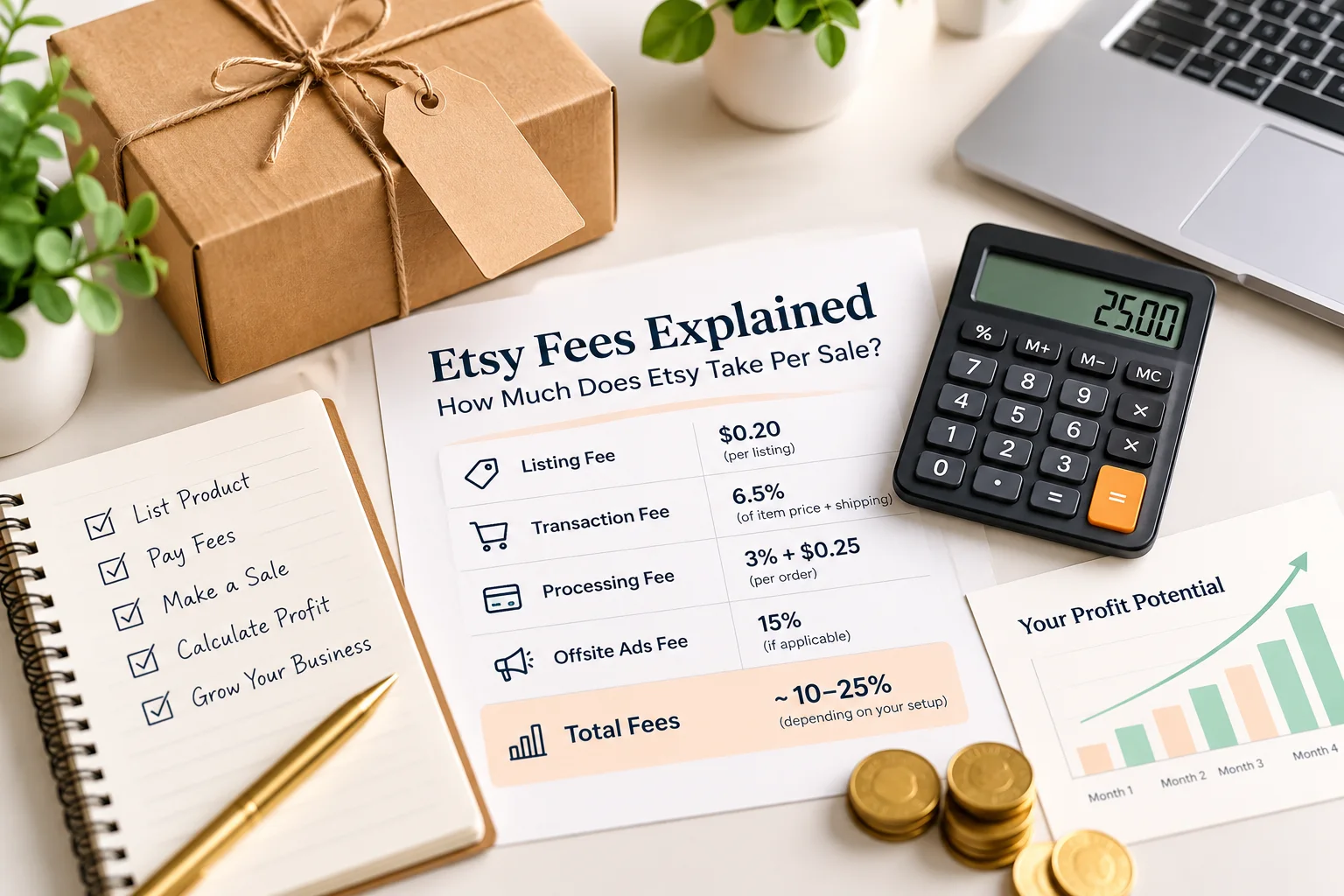 Etsy fee explained examples